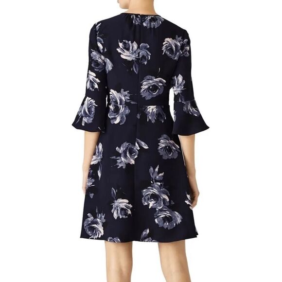 Kate Spade new York Night Rose Crepe Dress navy size 4 - Picture 10 of 10